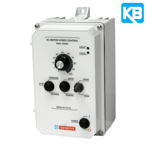 (KBAC-24D) AC NEMA-4X IP65 Hybrid inverter 115/230V VAC 1ph in, thru 1.0 HP, 230VAC 3ph Out White FD